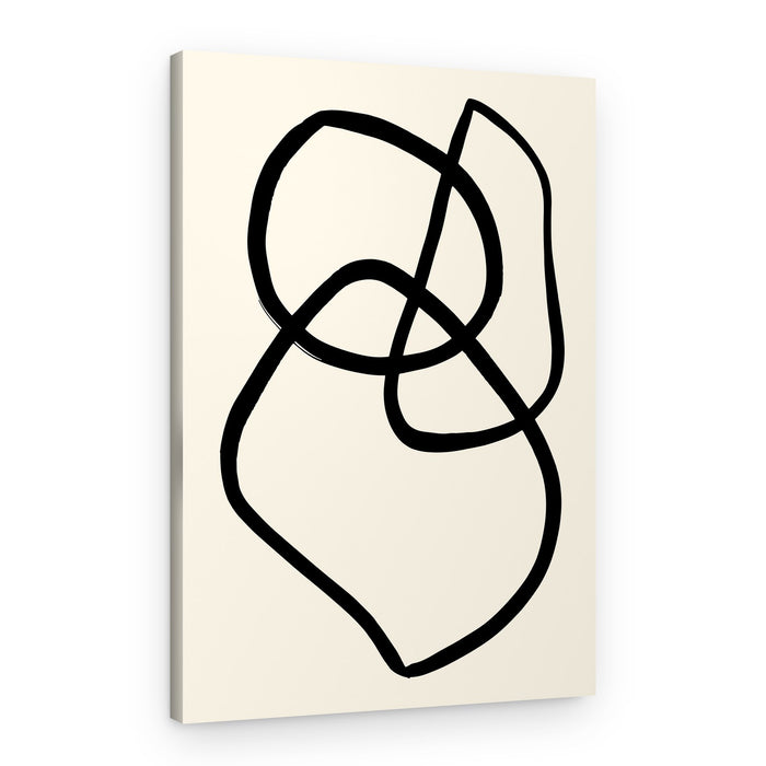 Abstract Black Lines – Canvas Print