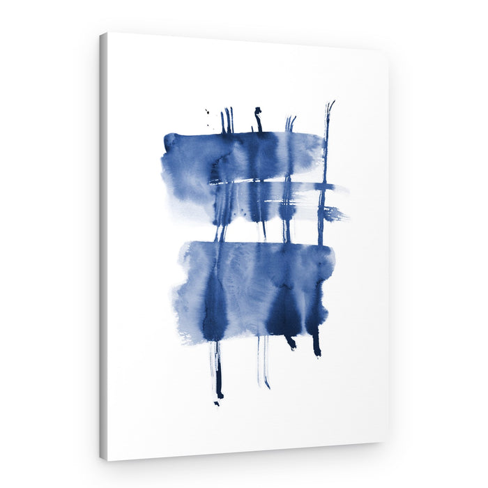 Fluid Indigo Strokes – Canvas Print