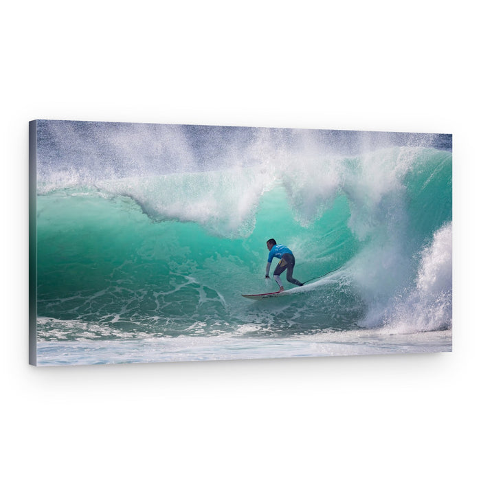 Surfer Inside The Barrel – Canvas Print