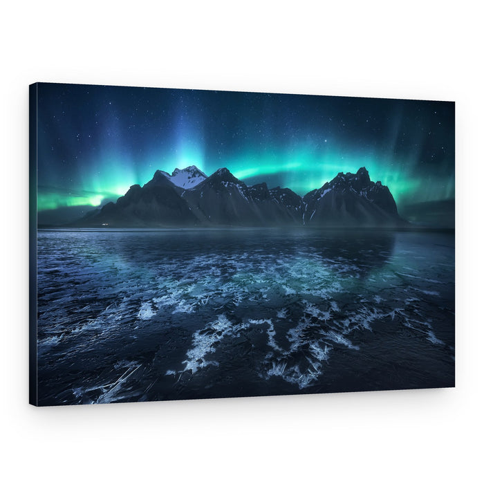 Aurora Peaks Reflection – Canvas Print