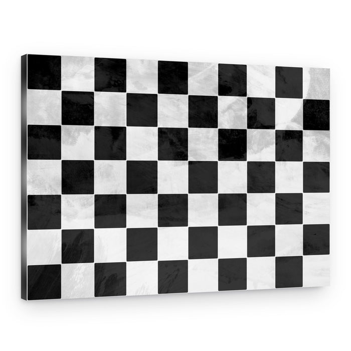 Textured Checkerboard Pattern – Canvas Print