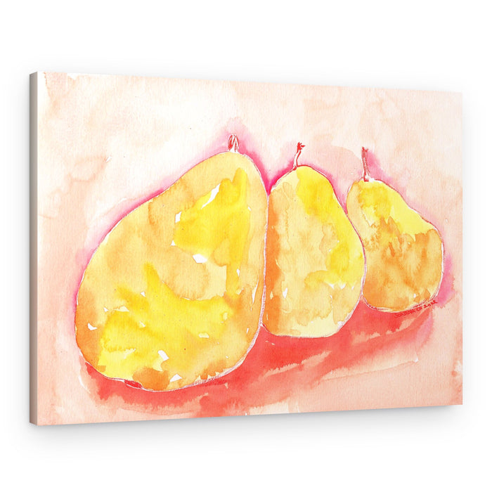 Vibrant Yellow Pears – Canvas Print