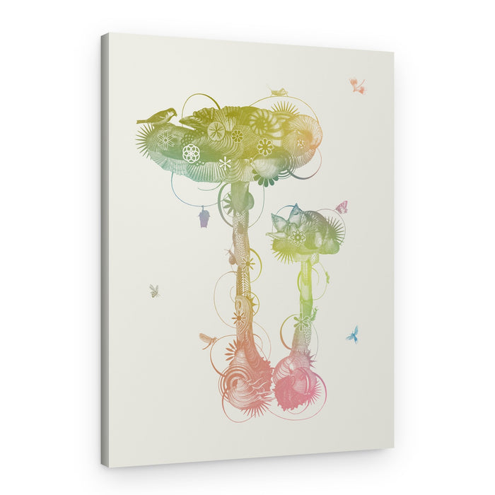 Whimsical Rainbow Mushrooms – Canvas Print