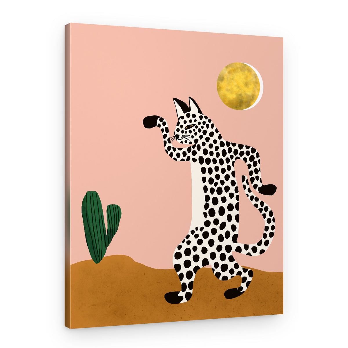 Dancing Desert Leopard – Canvas Print