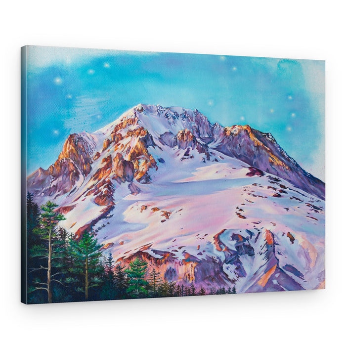 Alpenglow Mountain Peaks – Canvas Print