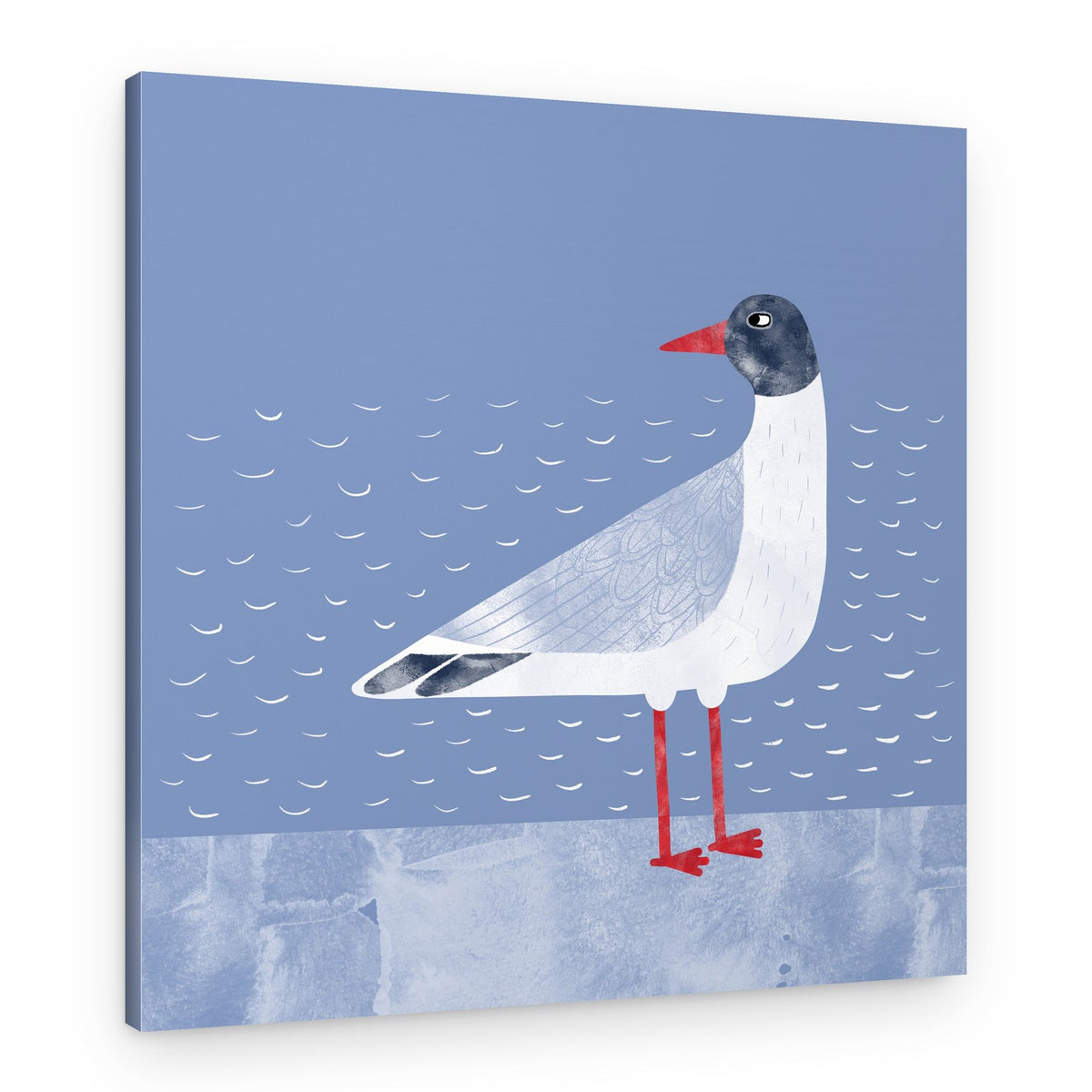 Calm Blue Seagull – Canvas Print