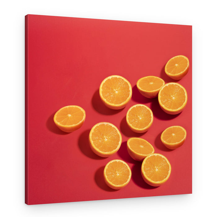 Sunny Orange Halves – Canvas Print