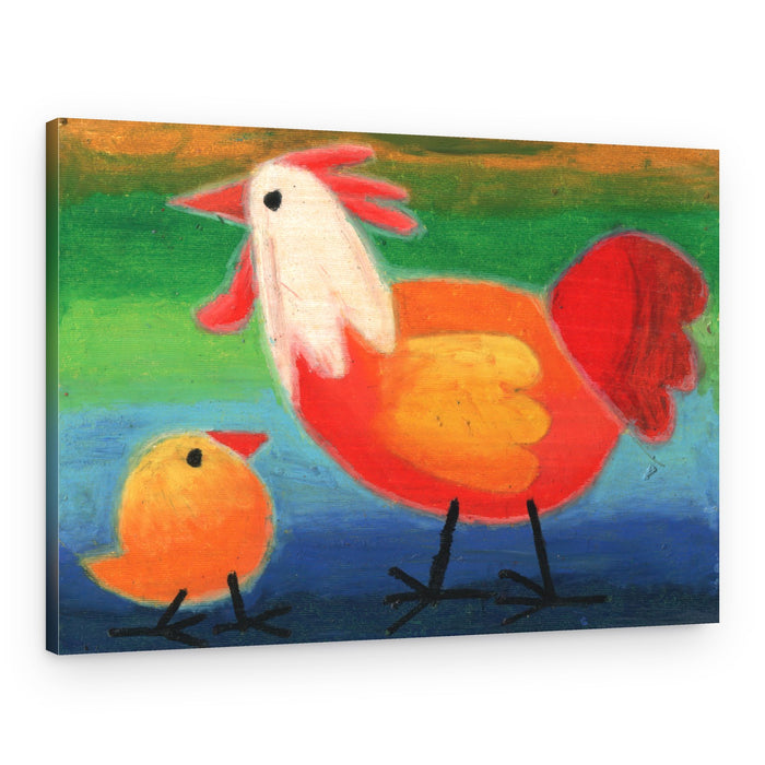 Happy Farm Birds – Canvas Print