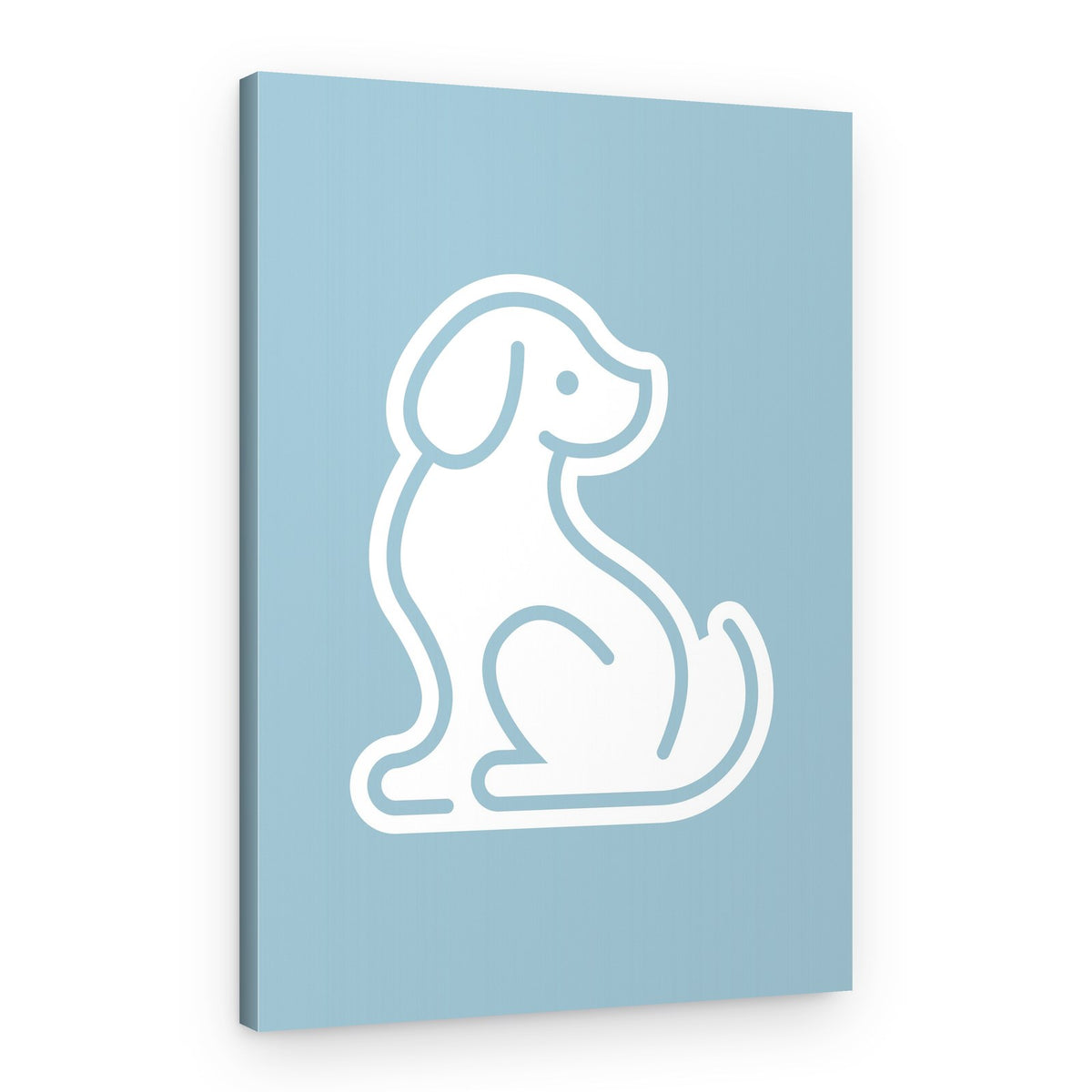 Cute Sitting Dog – Canvas Print