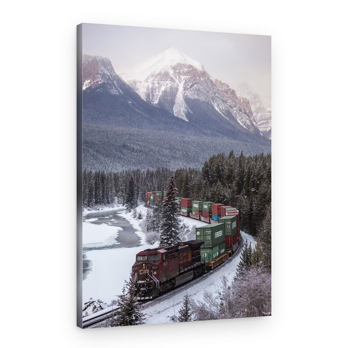 Snowy Mountain Train – Canvas Print