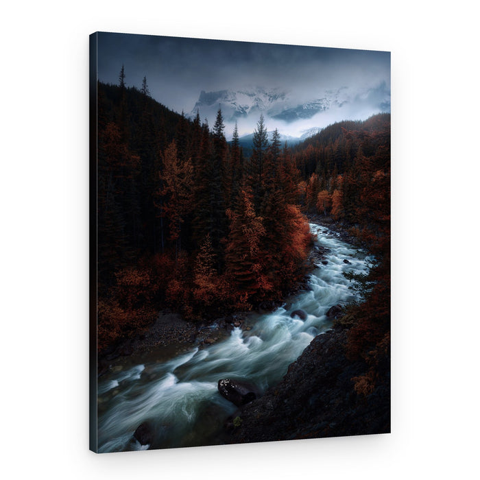 Wild River Autumn Forest – Canvas Print