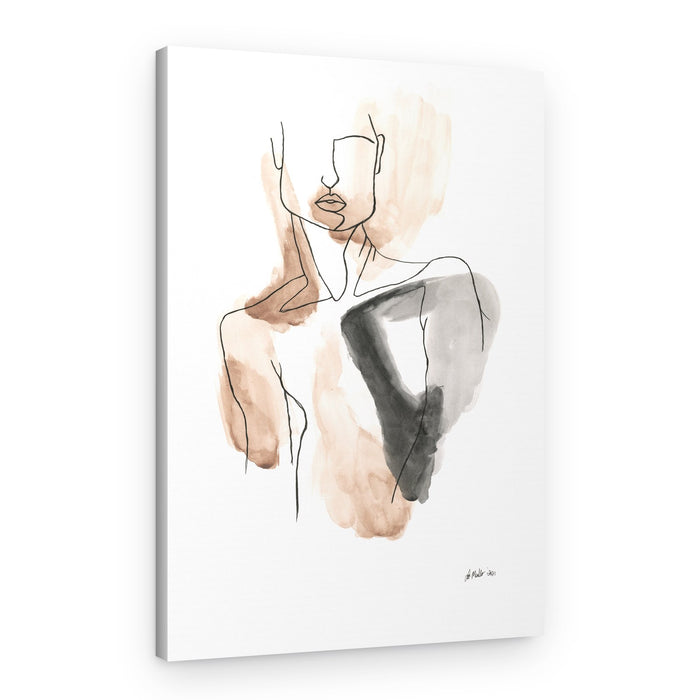 Serene Abstract Female Form – Canvas Print