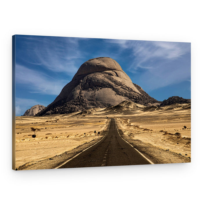 Endless Desert Road Mountain – Canvas Print