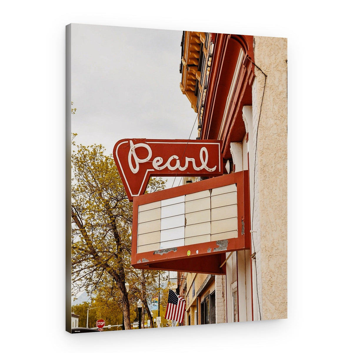 Vintage Pearl Marquee – Canvas Print