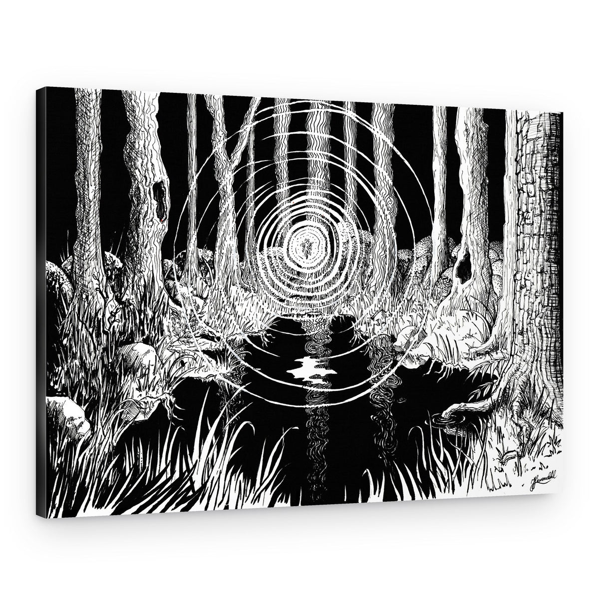 Mystical Forest Ripples – Canvas Print