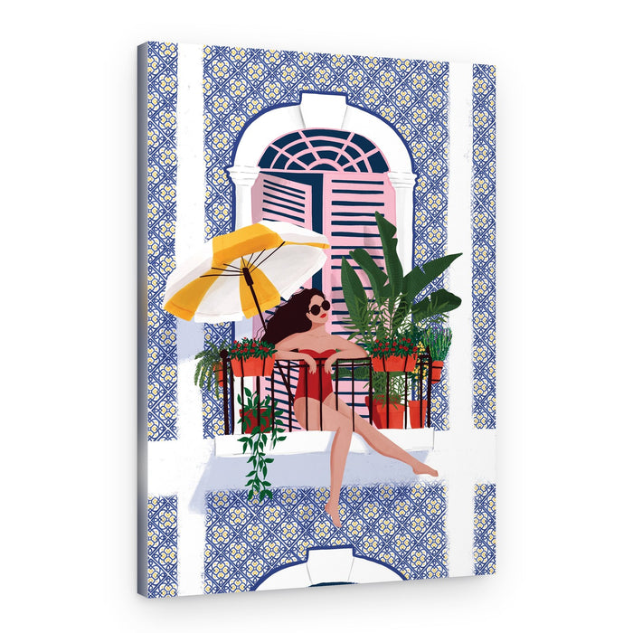 Summer Balcony Retreat – Canvas Print