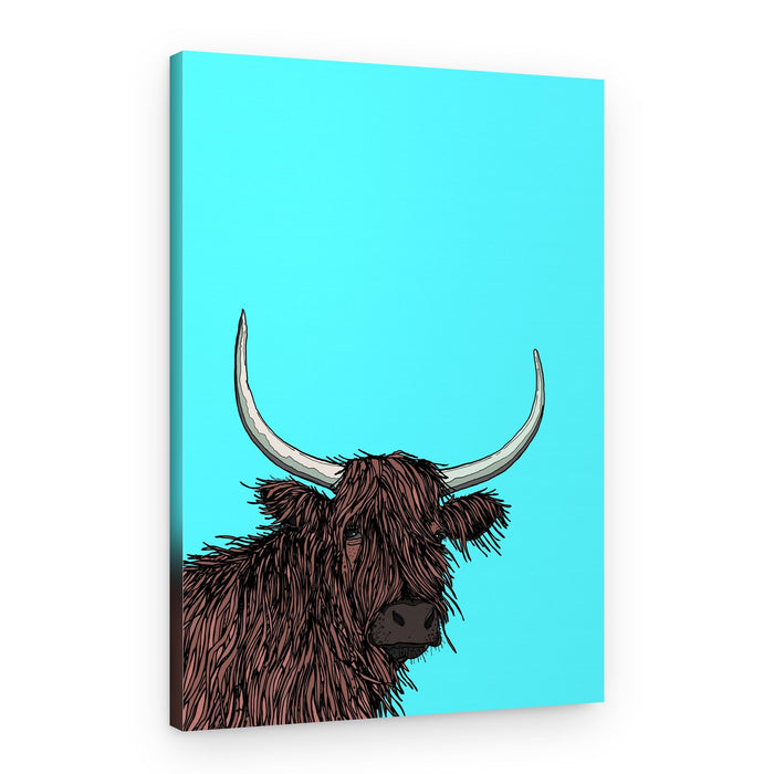Shaggy Highland Cow – Canvas Print