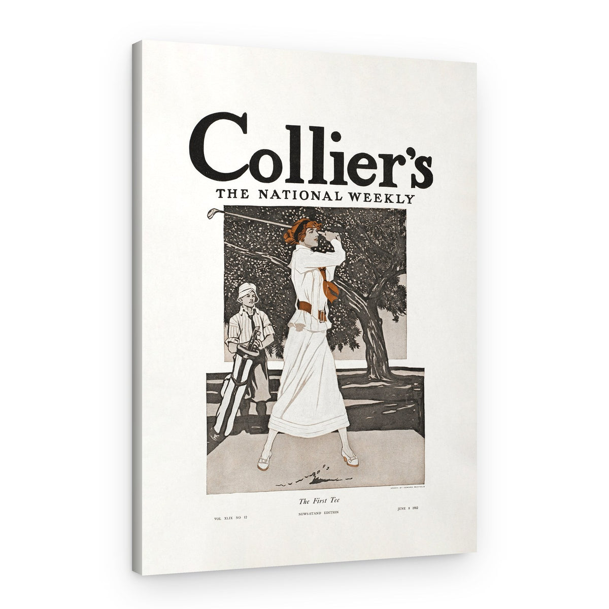 Collier's, the National Weekly, the First Tee (1912) – Canvas Print