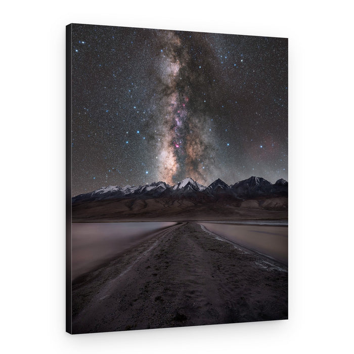 Milky Way Mountain Path – Canvas Print