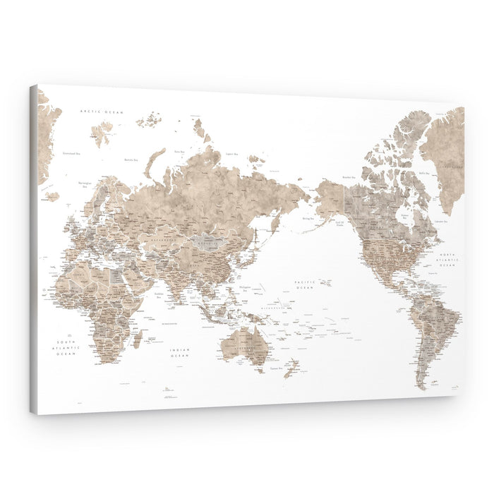 Old World Travel Map – Canvas Print