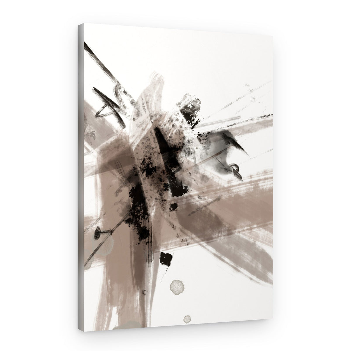 Fluid Brushstroke Abstract – Canvas Print