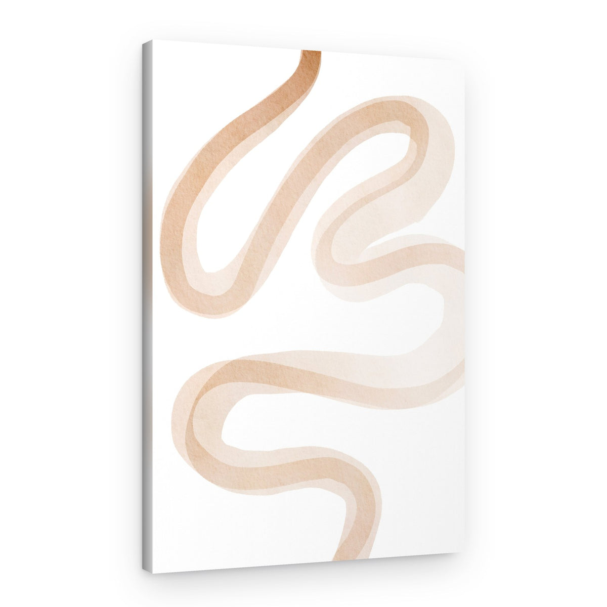 Earthy Abstract Curves – Canvas Print