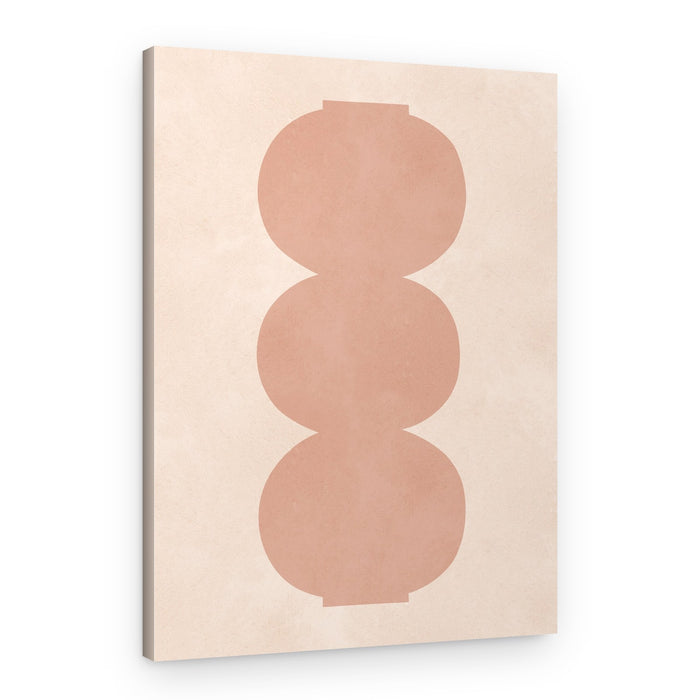 Stacked Terracotta Shapes – Canvas Print