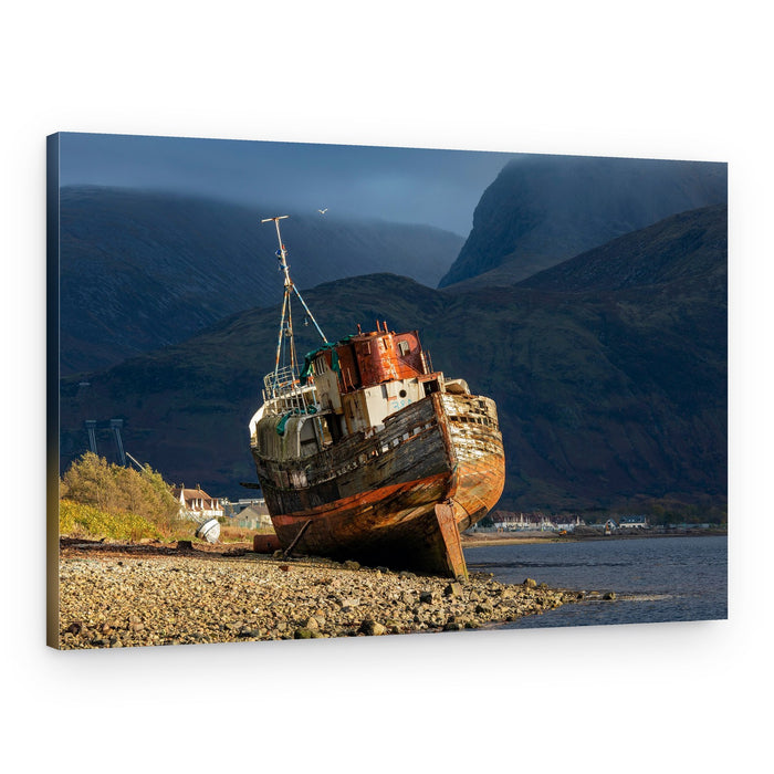 Abandoned Scottish Shipwreck – Canvas Print