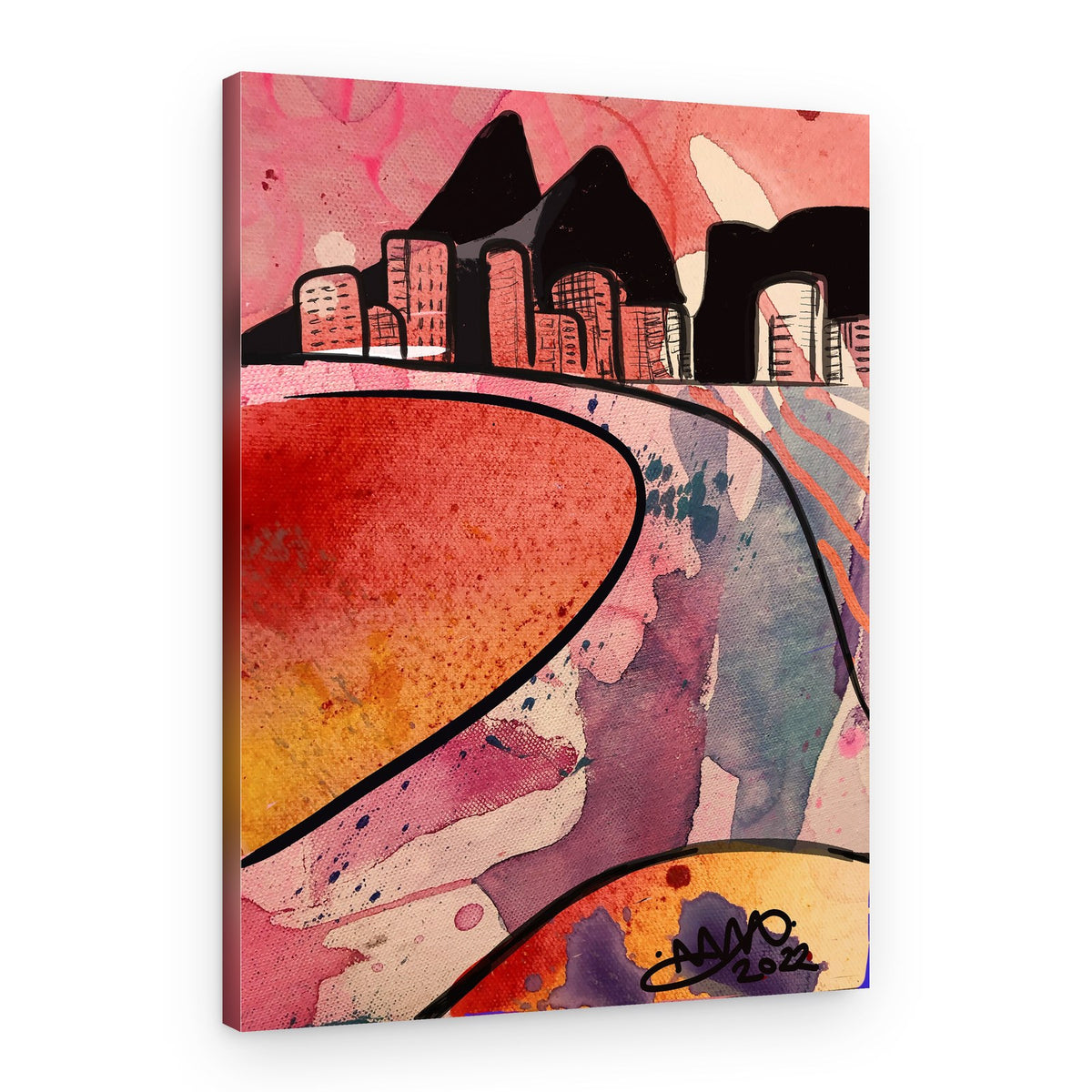 Vibrant Abstract City – Canvas Print