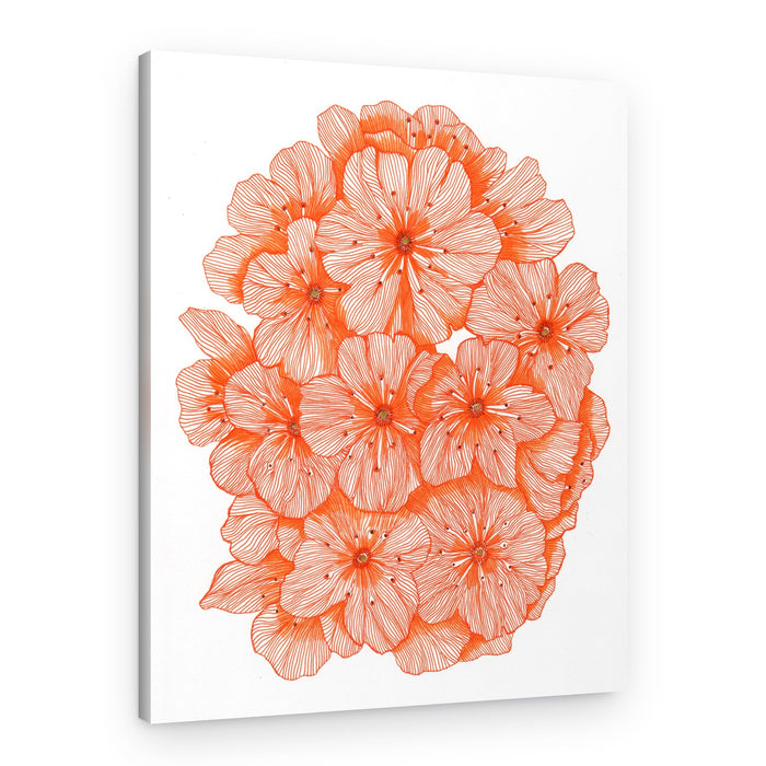 Big Orange Flowers – Canvas Print