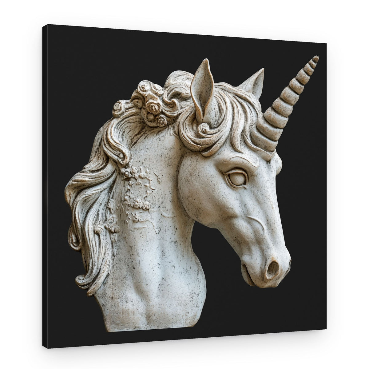 Majestic Unicorn Sculpture – Canvas Print