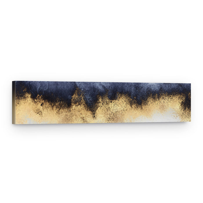 Gilded Midnight Abstract – Canvas Print