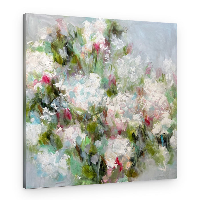 White And Pink Garden – Canvas Print