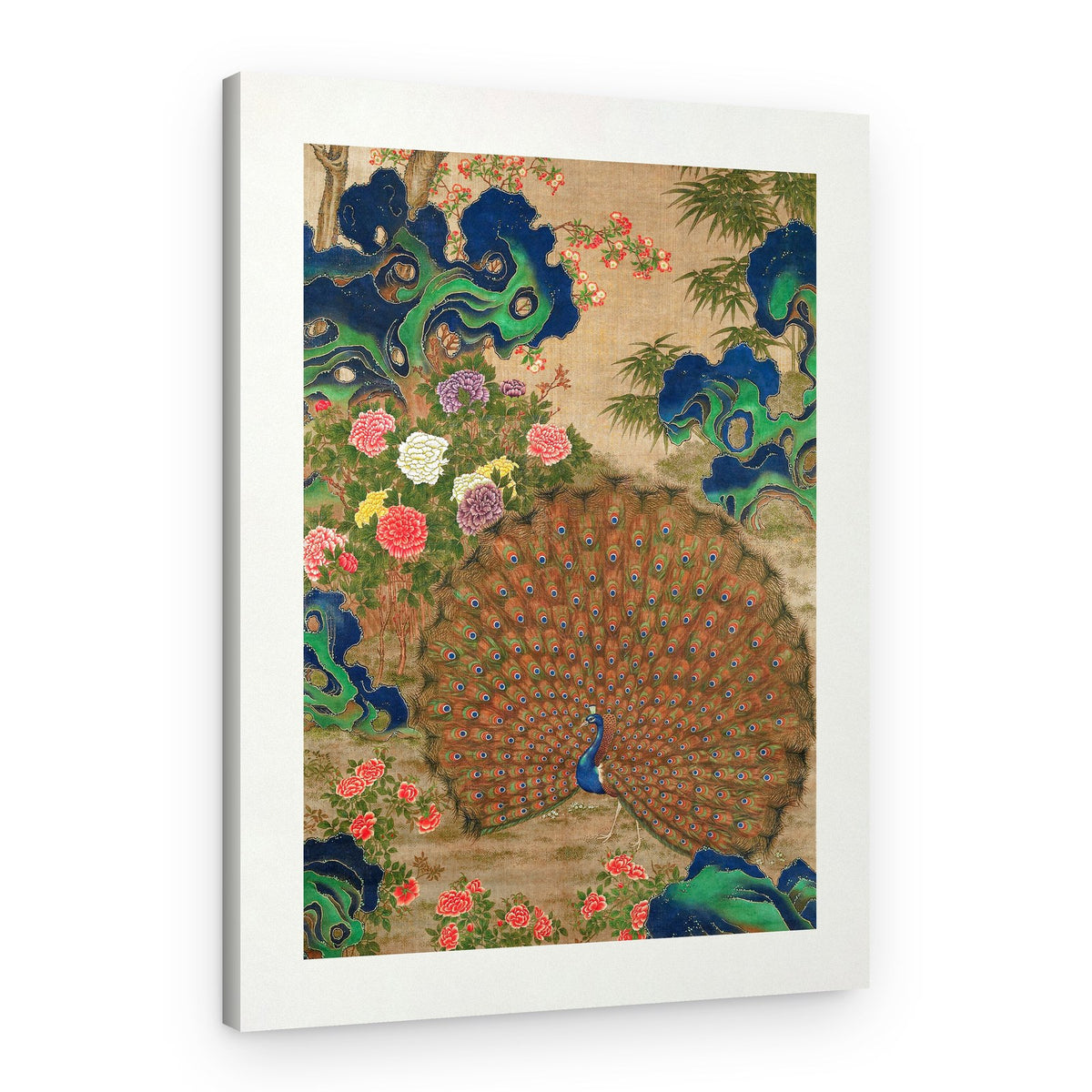 Chinese Peacock and Flowers (17th Century) – Canvas Print