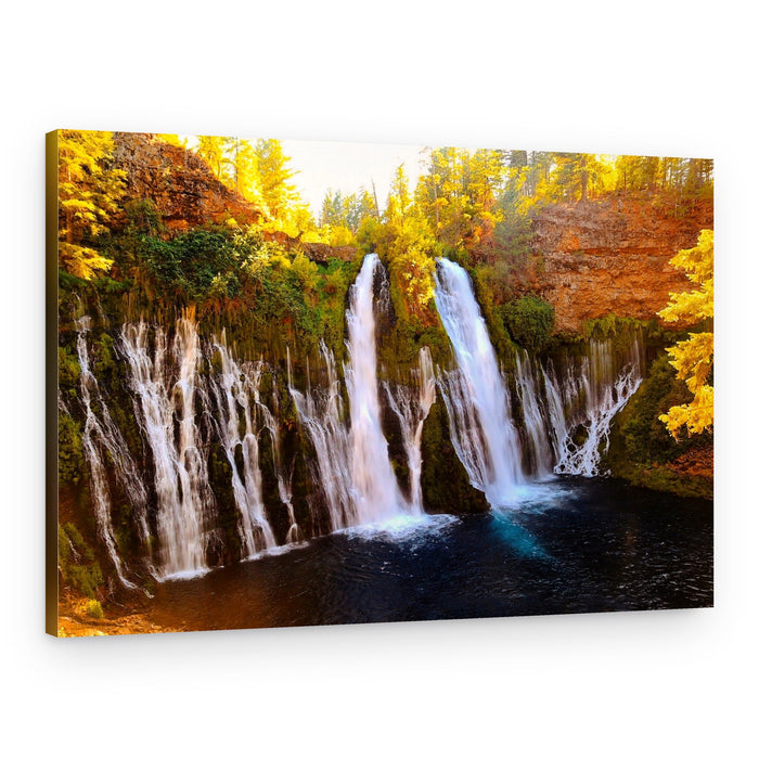 Autumn Forest Waterfall – Canvas Print