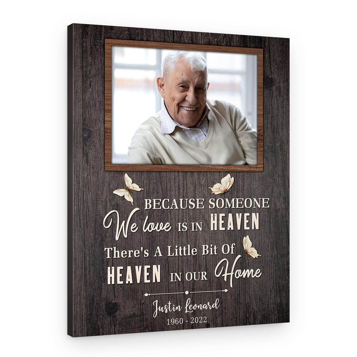 Because Someone We Love Is In Heaven Personalized Canvas Print – Canvas Print