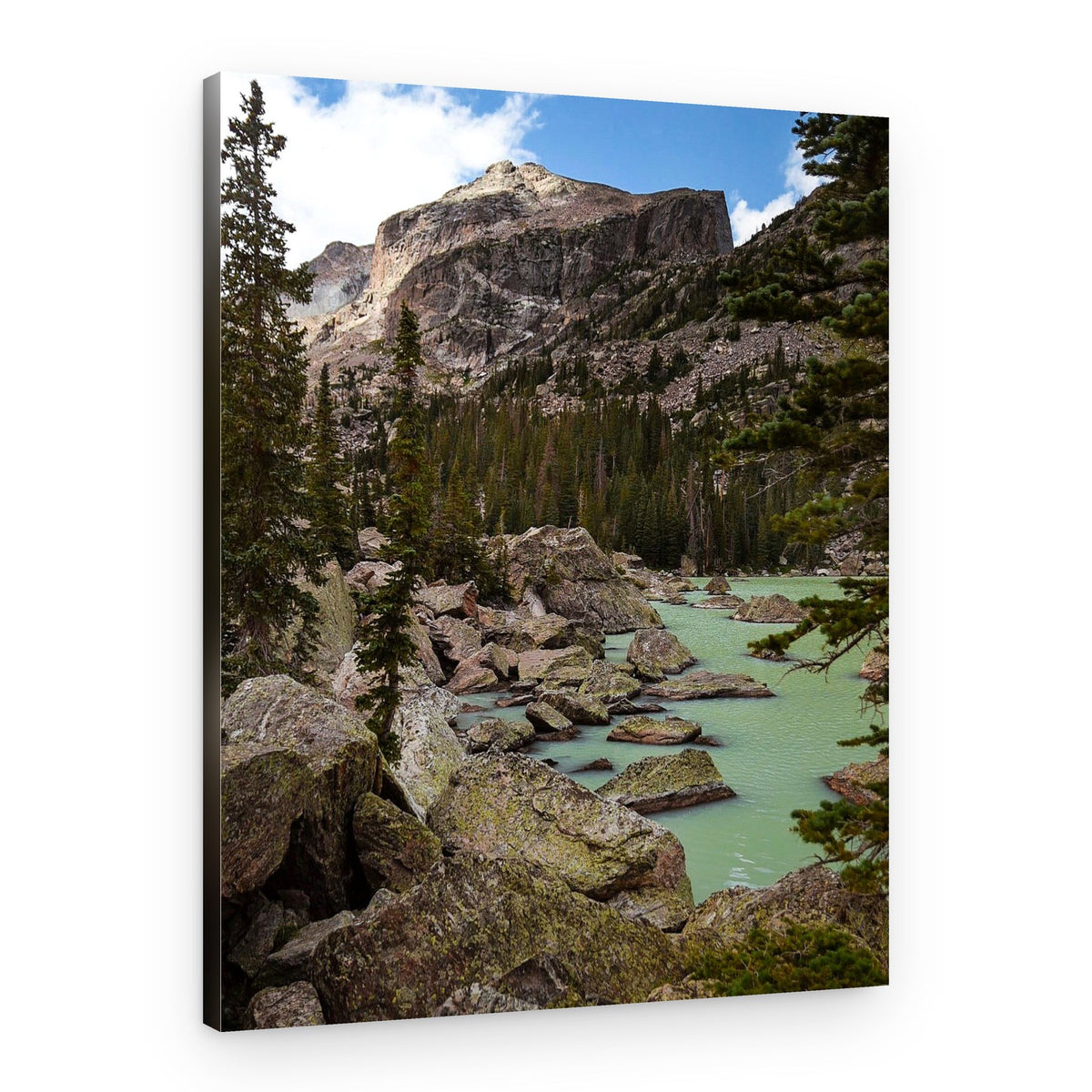 Majestic Mountain Lake View – Canvas Print