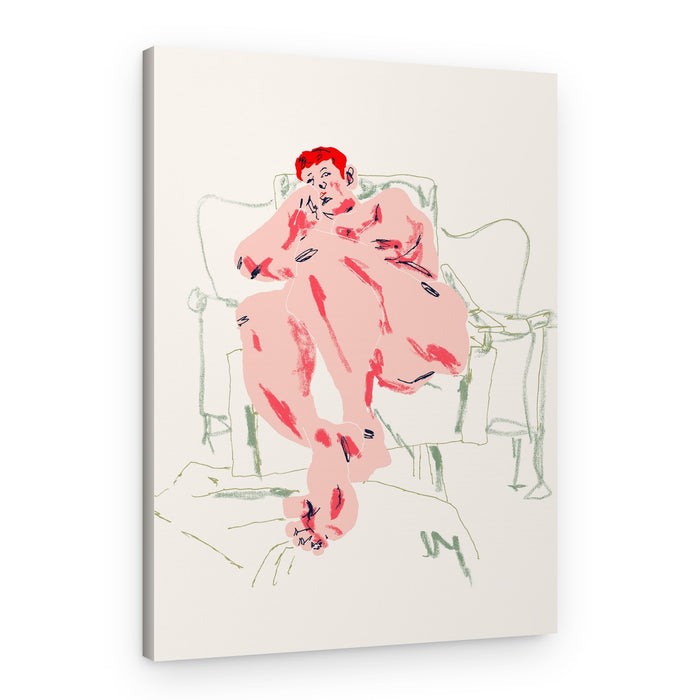 Contemplative Redhead Nude – Canvas Print