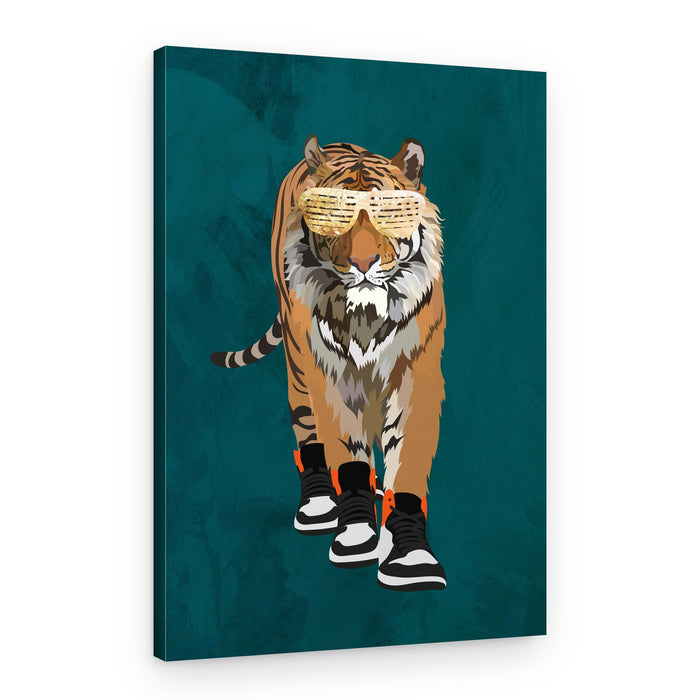 Cool Tiger Walk – Canvas Print