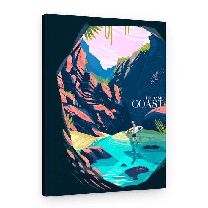 Surfer's Tropical Cove – Canvas Print
