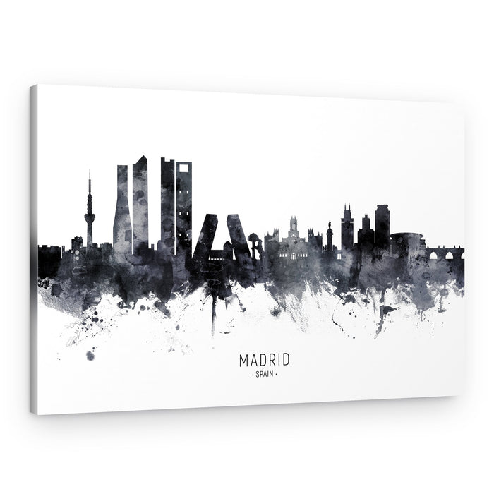 Madrid Watercolor Skyline – Canvas Print