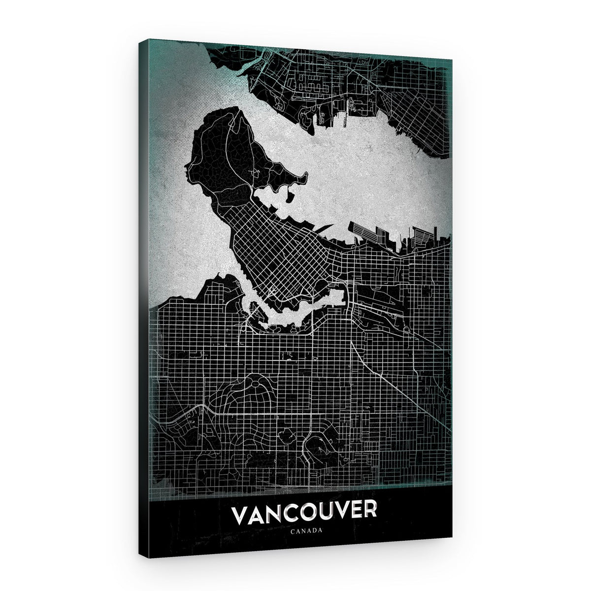 Vancouver City Map – Canvas Print