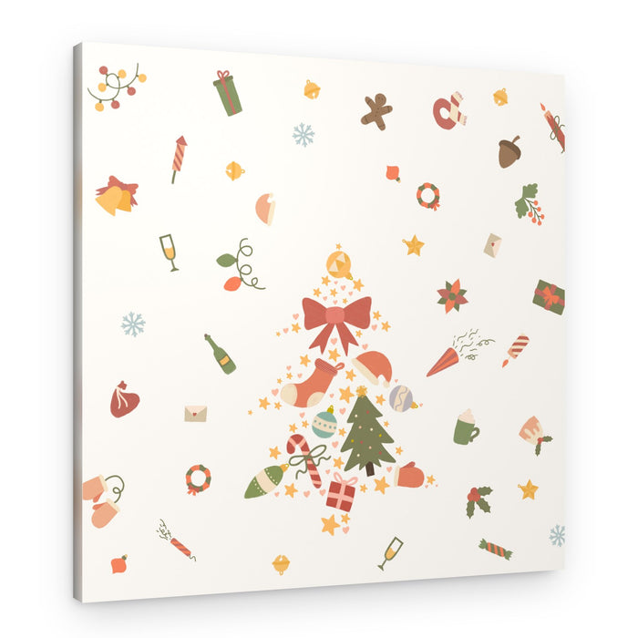 Happy Holiday Tree – Canvas Print