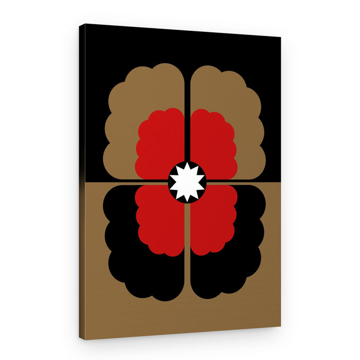Modern Floral Symmetry – Canvas Print