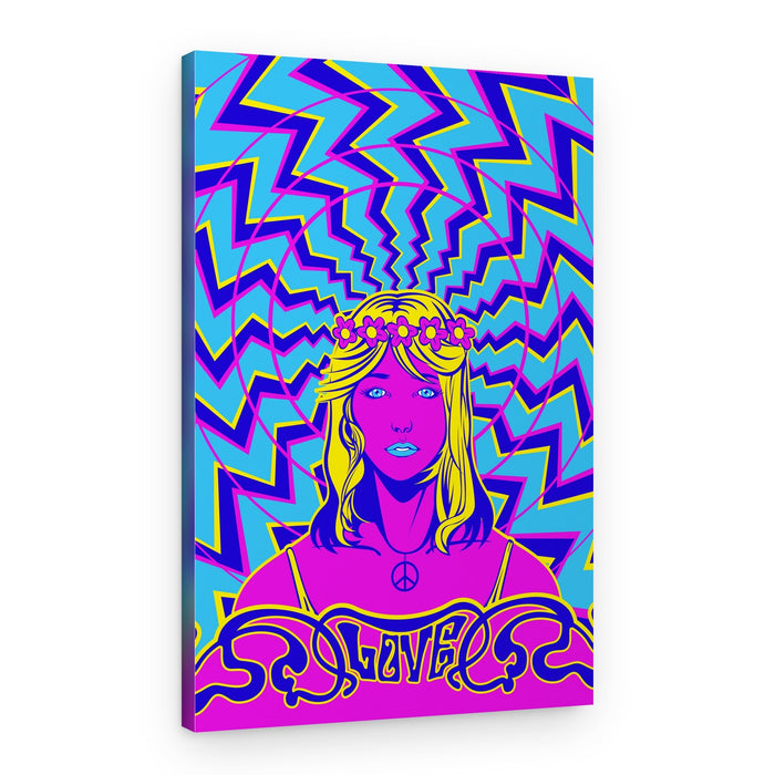 Psychedelic Love Girl – Canvas Print