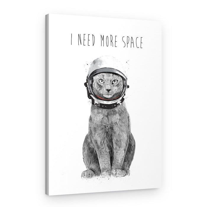 Astronaut Cat Needs Space – Canvas Print