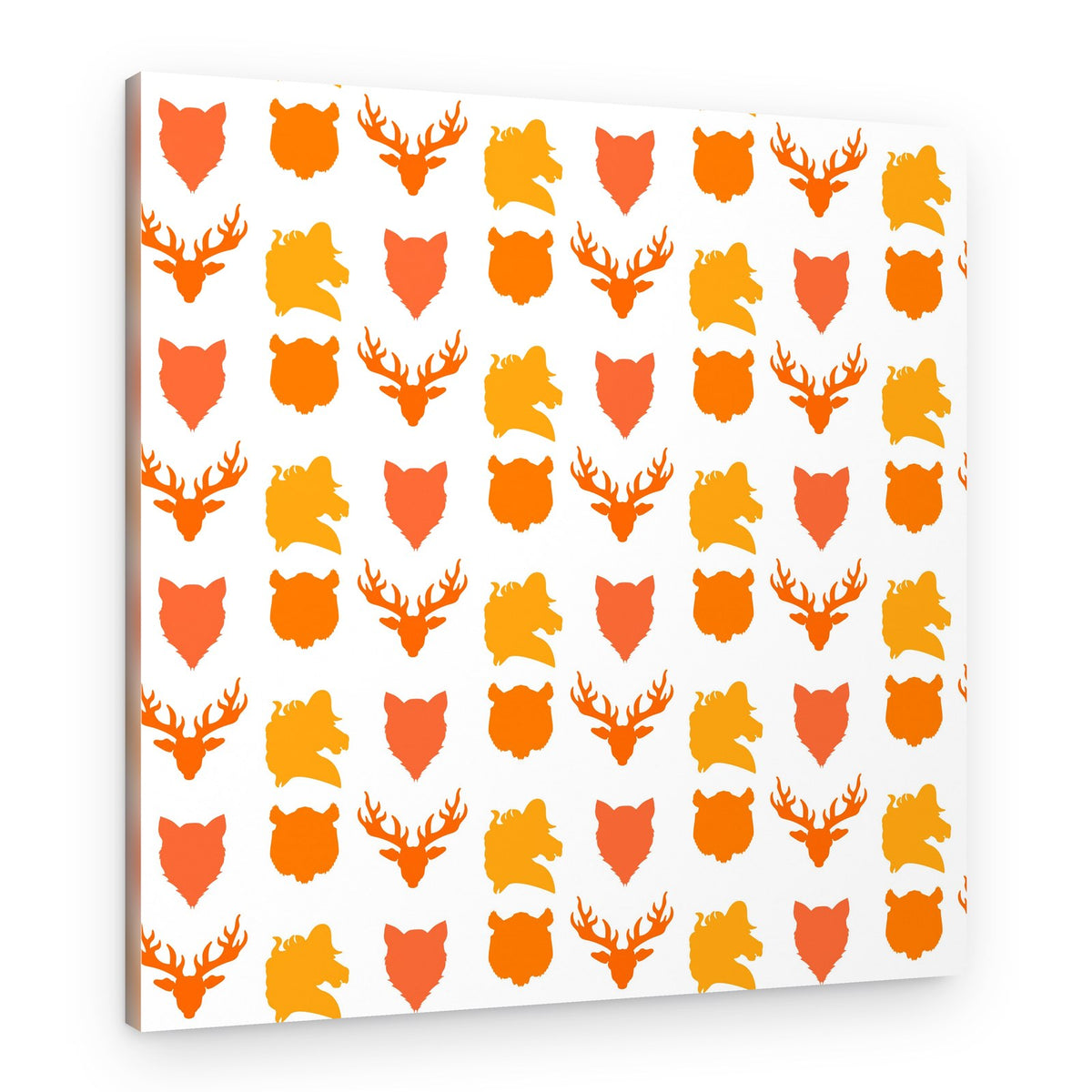 Woodland Animal Pattern – Canvas Print