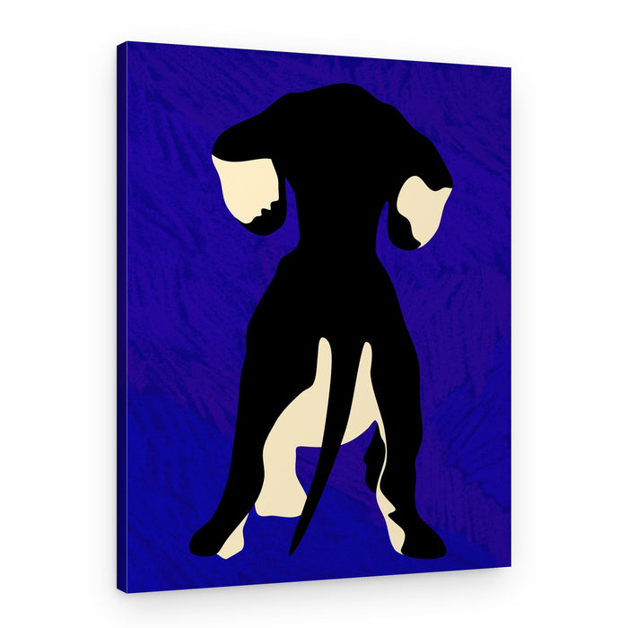 Black Dog Silhouette – Canvas Print