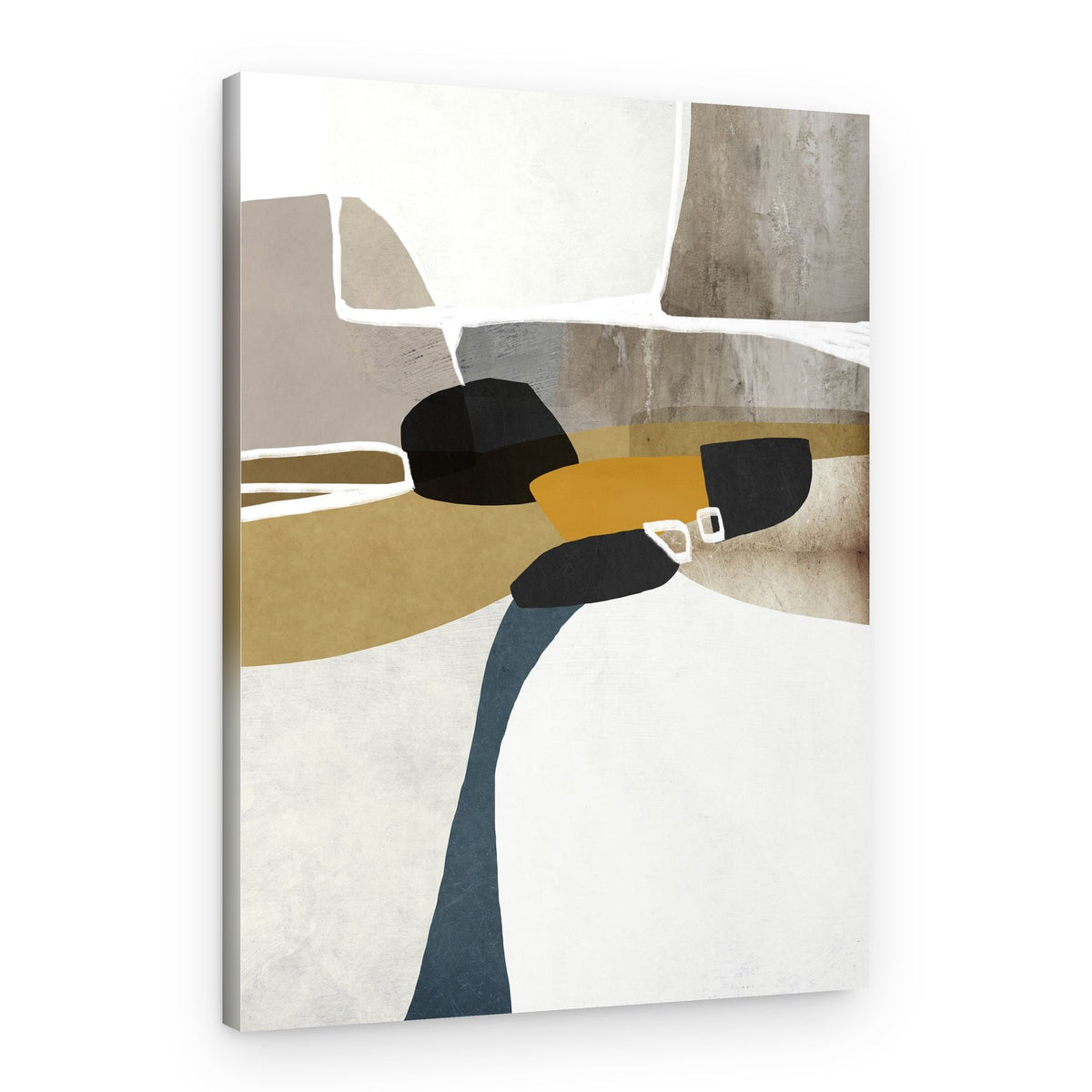 Earthy Abstract Shapes – Canvas Print