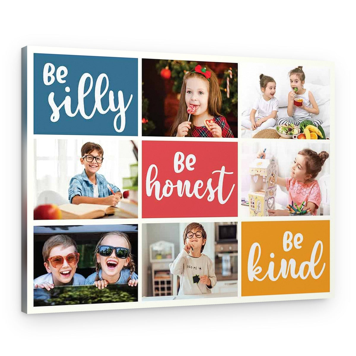 Be Silly Be Honest Be Kind Photo Collage Canvas Print – Canvas Print